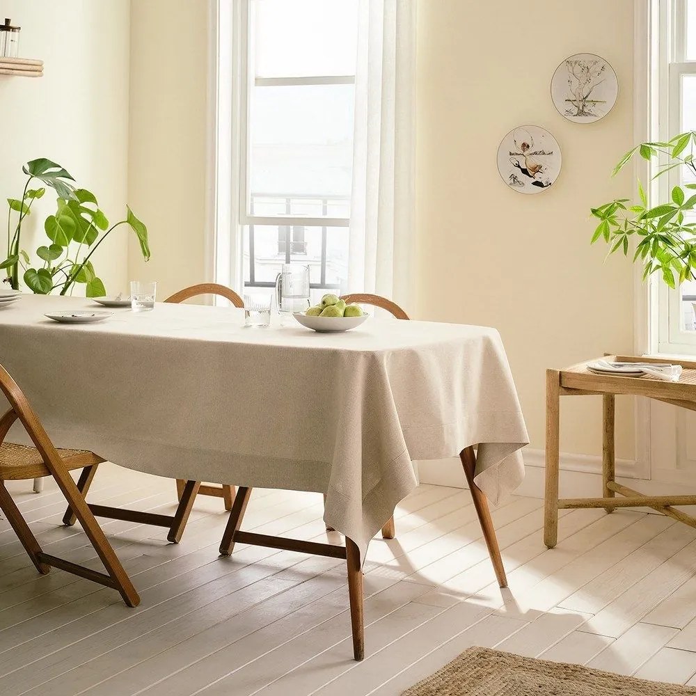 Τραπεζομάντηλο Norah 370/06 Linen Gofis Home Διάμετρος 180cm Βαμβάκι-Πολυέστερ