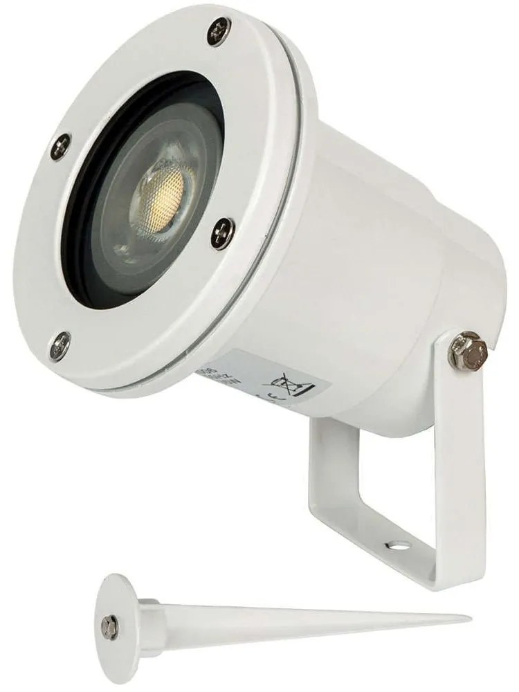 Φωτιστικό Σποτ Κήπου VK/01039/W Φ9,7x13,9cm 1xGU10 35W IP65 White VKLed