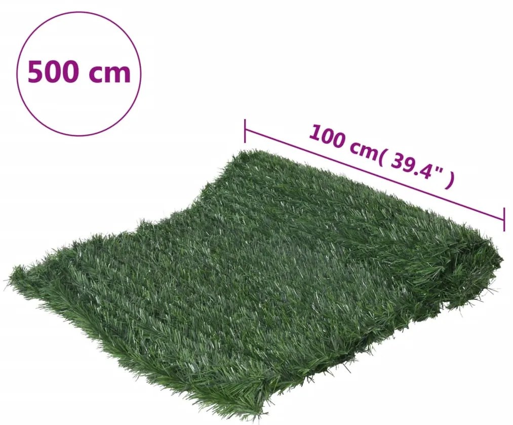 vidaXL Περίφραξη Πράσινη 1 x 5 μ. από Τεχνητό Γρασίδι