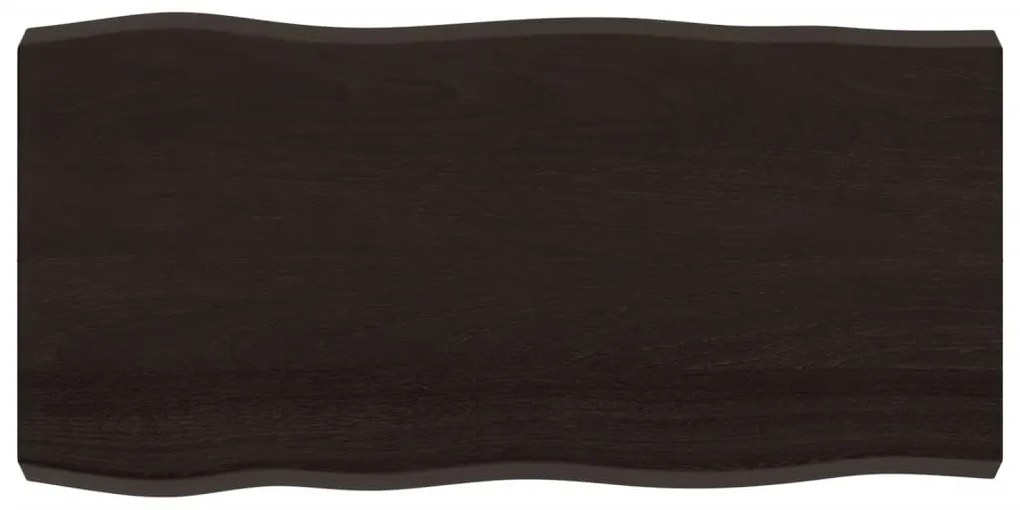 vidaXL Επιφ Τραπεζιού Αν Καφέ 100x50x(2-6)εκ.Ακατέργ. Μασίφ Ξύλο Δρυός