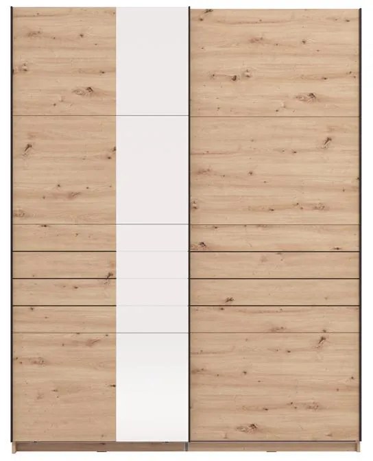 Ντουλάπα Συρόμενη VEYMONT 150 OG με Καθρέπτη Artisan oak 146x61x218εκ. 146x61x218 εκ.