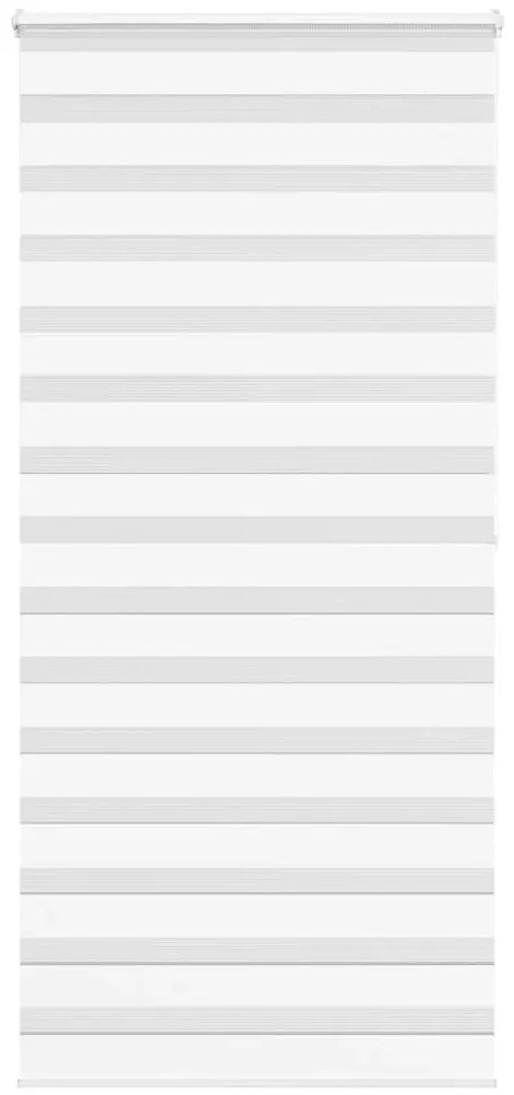 vidaXL Ζέβρα τυφλή Λευκό Πλάτος υφάσματος 110,9 εκ. Πολυεστέρας