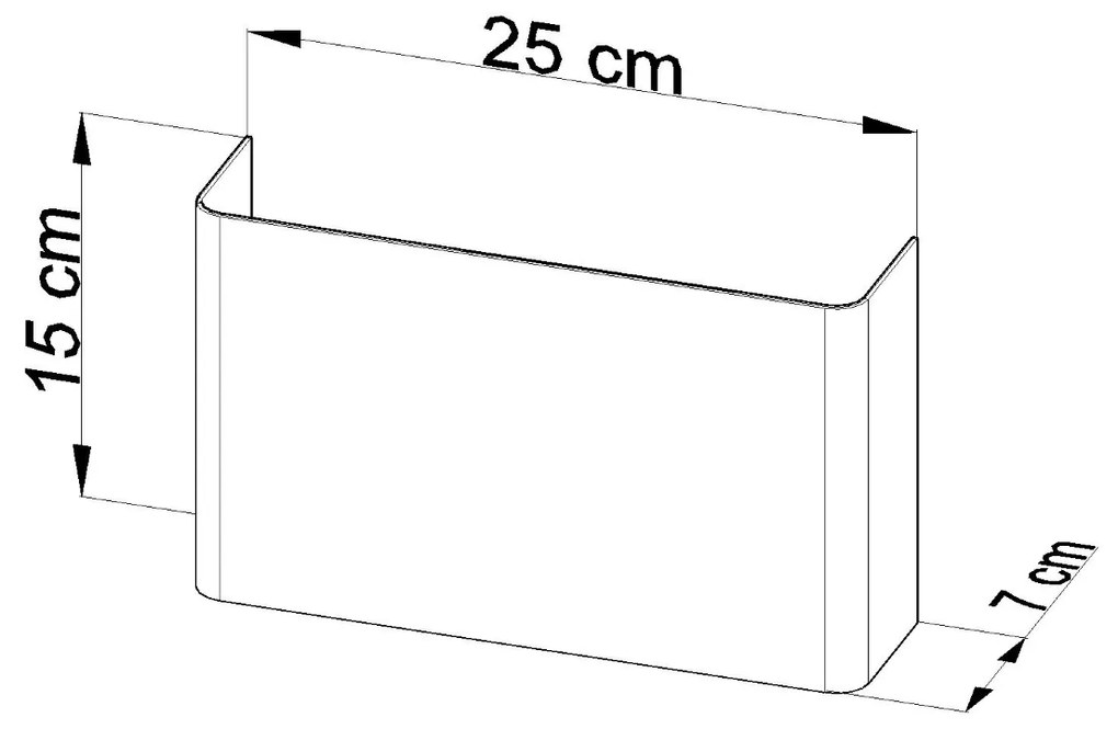 Sollux Φωτιστικό τοίχου Copertura 2,ατσάλι,2xG9/40w