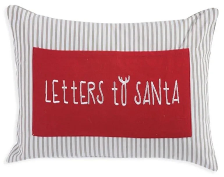 Μαξιλάρι Διακοσμητικό Χριστουγεννιάτικο (Με Γέμιση) Tiffani Letters Red Nef-Nef 30Χ45