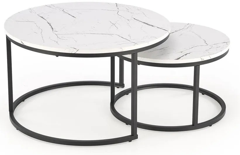 Uni 2 Τραπεζακι Σαλονιου Γκρι Μαρμαρο 120x60x45