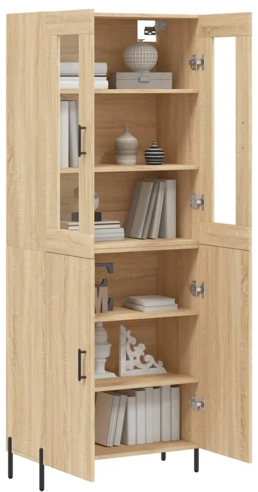 vidaXL Ντουλάπι Sonoma δρυς 69,5 x 34 x 180 εκ. από Επεξεργασμένο Ξύλο