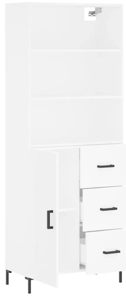 vidaXL Ντουλάπι Λευκό 69,5x34x180 εκ. από Επεξεργασμένο Ξύλο