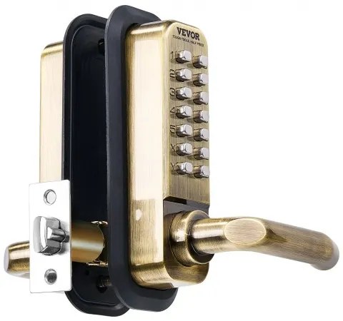VEVOR Mechanical Keyless Entry Door Lock 14 Key Mechanical Door Lock Waterproof