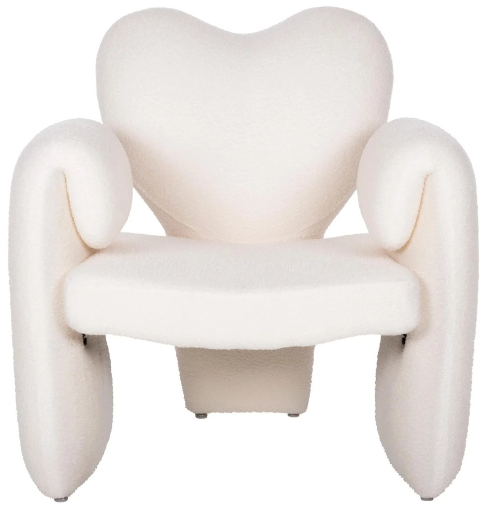 Πολυθρόνα HARTT C9777.05 Λευκό Teddy Ύφασμα 84x74x87Yεκ. 84x74x87 εκ.