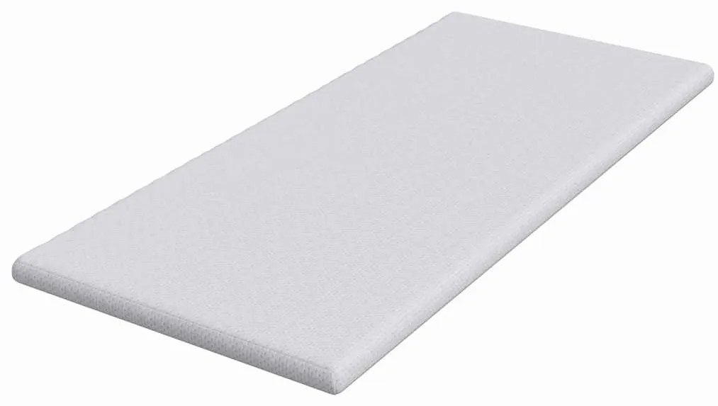 vidaXL Στρώμα επικάλυψης Λευκό 100 x 200 x 6 εκ Υφασμα Jacquard