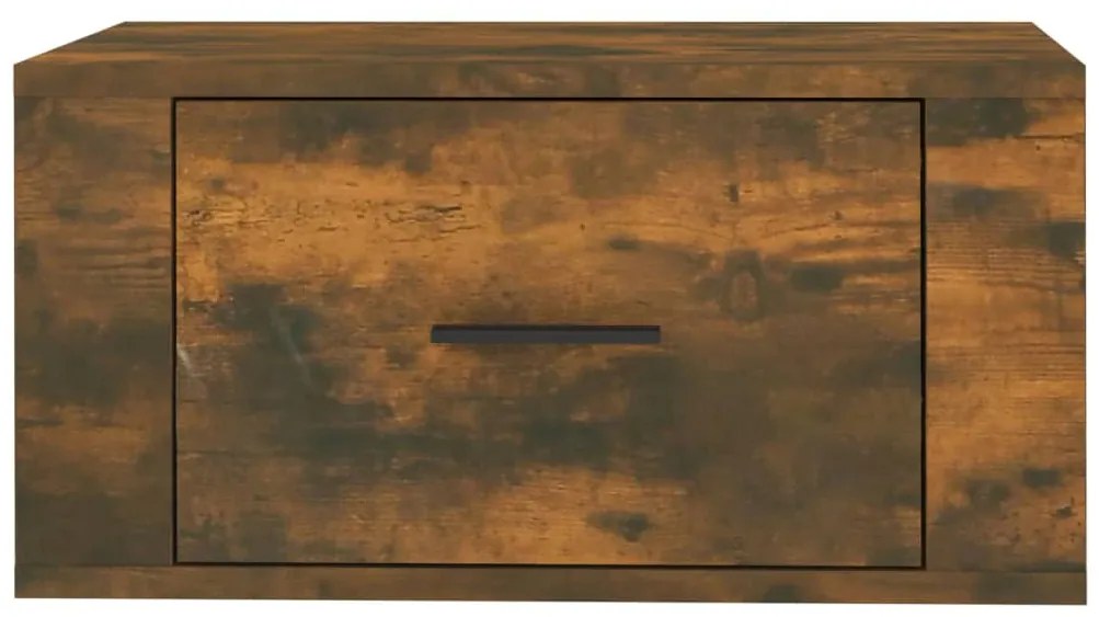 vidaXL Κομοδίνα Επιτοίχια 2 τεμ. Καπνιστή Δρυς 50x36x25 εκ.