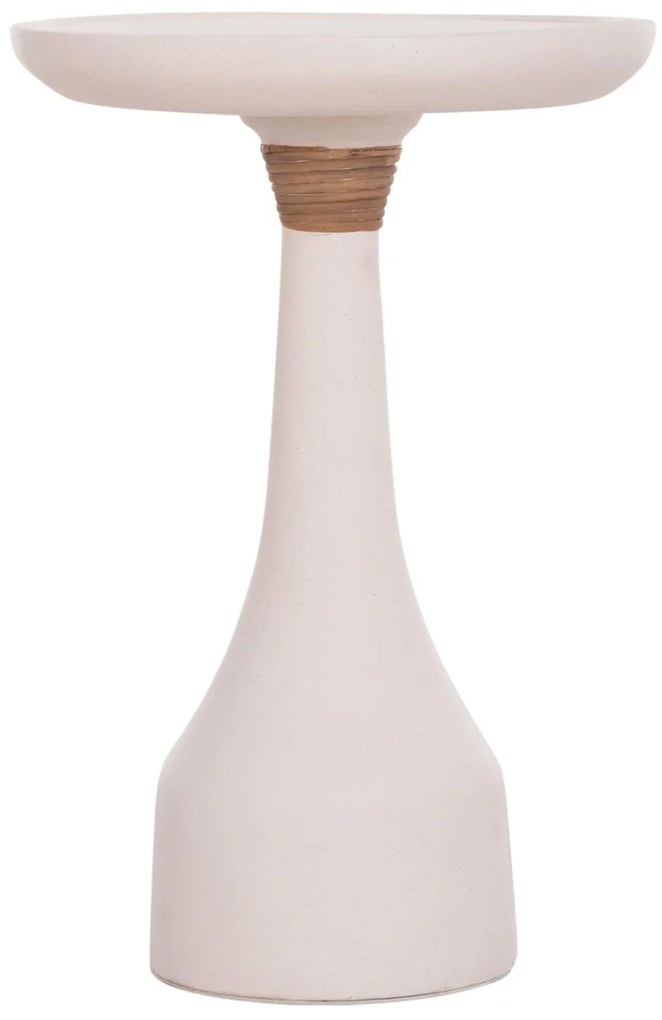 Βοηθητικό Τραπεζάκι σαλονιού TORG C18170.02 για Λαμπατέρ Fiber Cement Λευκό Φ41x62Υεκ. 41x41x62 εκ.
