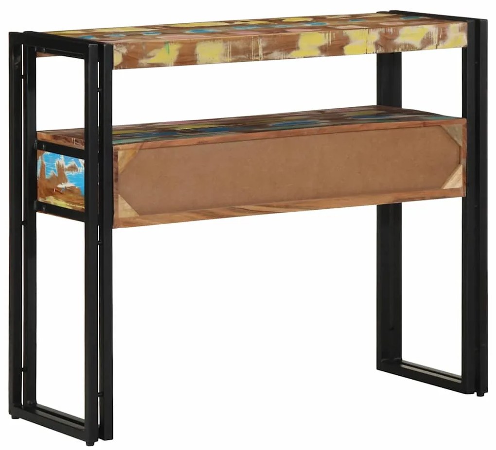 vidaXL Τραπέζι κονσόλας με ράφι 90 x 33 x 75 εκ Στερεό Ανακτηθέν Ξύλο