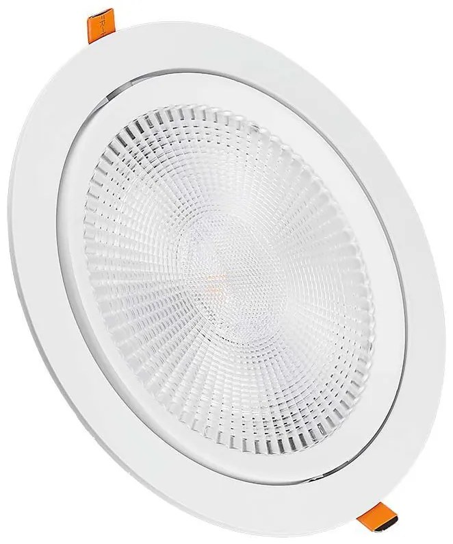 V-TAC Στρογγυλό Χωνευτό LED Panel Ισχύος 20W με Θερμό Λευκό Φως 21842