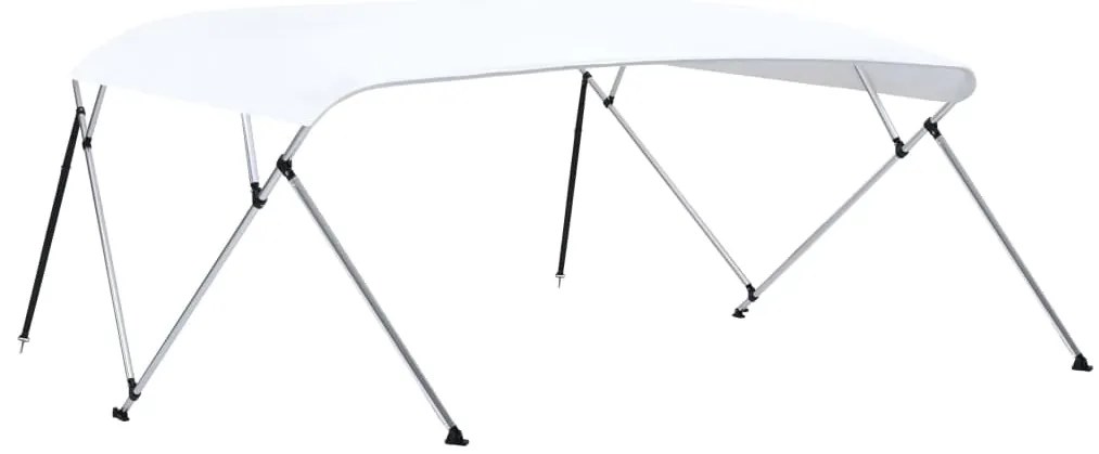 vidaXL Τέντα Σκάφους με 4 Αψίδες Λευκή 243 x (230-244) x 137 εκ.