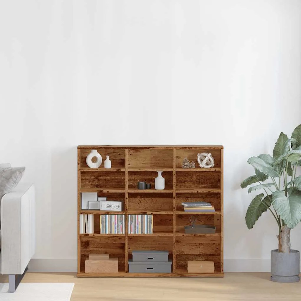 Ντουλάπι CD Παλιό ξύλο 100x23x89,5 cm Ξύλο μηχανικής κατασκευής - Καφέ