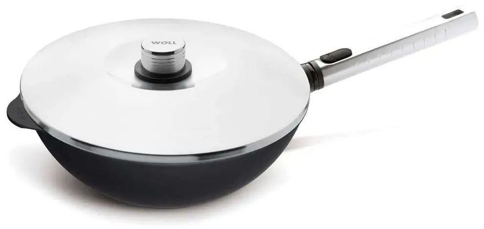 Τηγάνι - Wok Αντικολλητικό Diamond XR Logic Pro 11028PLCIL 28cm Inox-Black Woll 28cm Aluminium