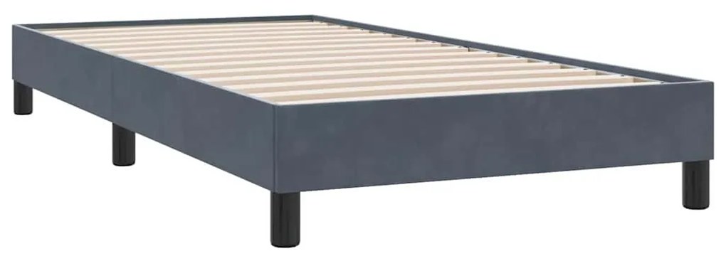 BOX SPRING ΚΡΕΒΑΤΙ ΜΕ ΣΤΡΩΜΑ ΣΚΟΥΡΟ ΓΚΡΙ 80X210 ΕΚ. ΒΕΛΟΥΔΙΝΟ 3316378