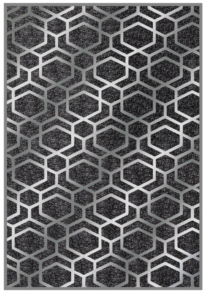 ΧΑΛΙ ΣΑΛΟΝΙΟΥ ΜΕ ΚΡΟΣΙΑ ΜΑΥΡΟ-ΓΚΡΙ FB97677.31 120X170 εκ. 0517114