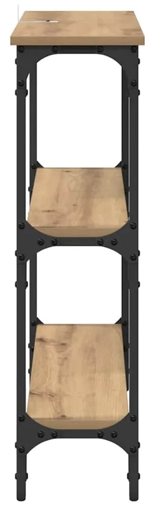 vidaXL Τραπέζι κονσόλας με ράφι artisan δρυς 75 x 22.5 x 75 εκ