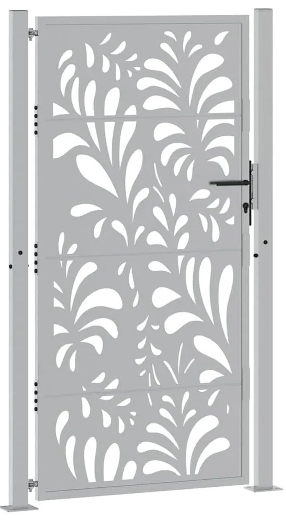 vidaXL Πύλη κήπου 105x180 cm από χάλυβα με κυματοειδές σχέδιο