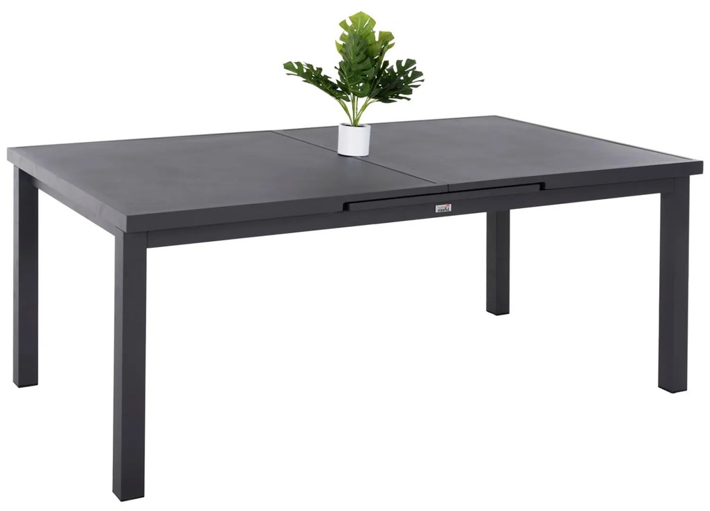 DINING ALUMINUM TABLE KRINTER  ANTHRACITE- EXPANDABLE 240/180Χ100Χ77Hcm