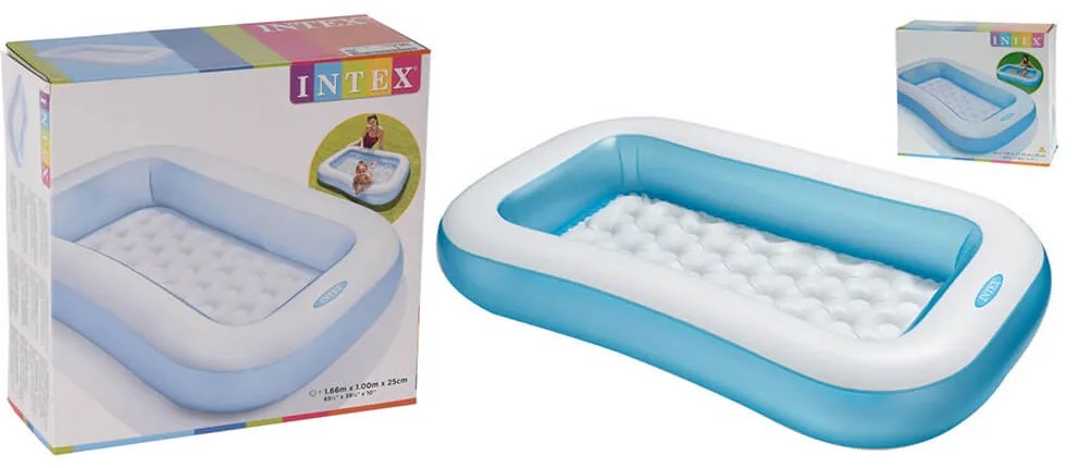 Φουσκωτή πισίνα Intex παιδική, χωρητικότητας 90lt, 166x100x25cm