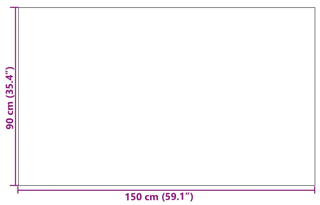vidaXL Πατάκι πόρτας Ορθογώνιο Κόκκινο 90x150 εκ