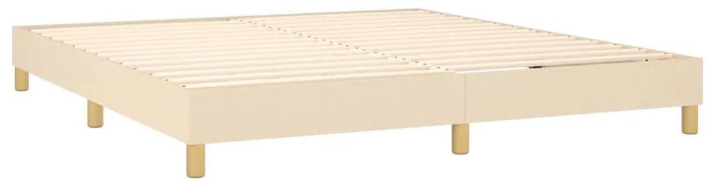 vidaXL Κρεβάτι Boxspring με Στρώμα Κρεμ 160x200 εκ. Υφασμάτινο