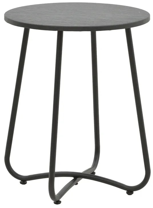 Τραπέζι Bramwell pakoworld μέταλλο ανθρακί Φ40x50εκ