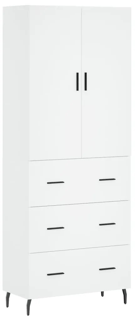 vidaXL Ντουλάπι Λευκό 69,5x34x180 εκ. από Επεξεργασμένο Ξύλο