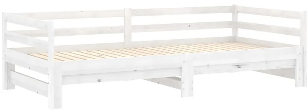 vidaXL Καναπές Κρεβάτι Συρόμενος Λευκός 2x(90x200) εκ. Ξύλο Πεύκου