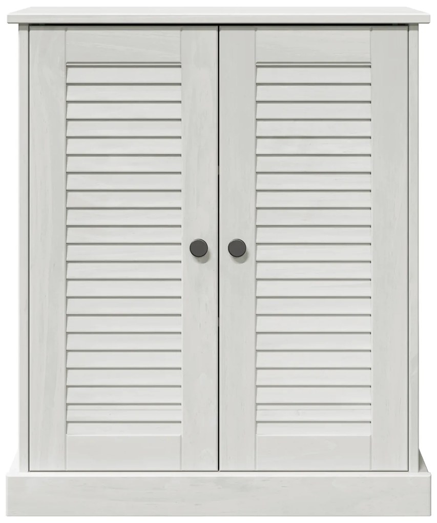vidaXL Ντουλάπι Μπάνιου Λευκό 67.5 x 34 x 80 εκ. Μασίφ ξύλο πεύκου