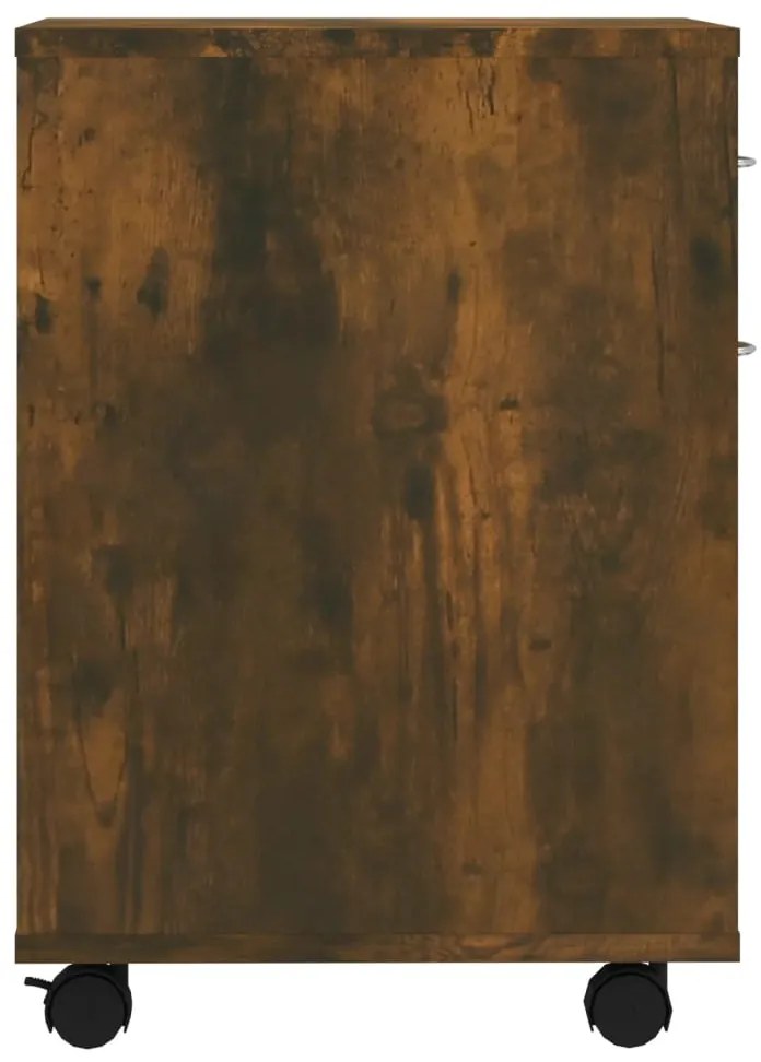 vidaXL Ντουλάπι Με Ροδάκια Καπνιστή Δρυς 45x38x54 εκ. Επεξεργ. Ξύλο