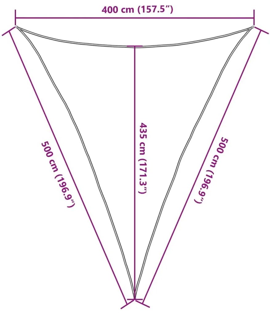 Πανί Σκίασης Μπεζ 4 x 5 x 5 μ. από HDPE 160 γρ./μ² - Μπεζ