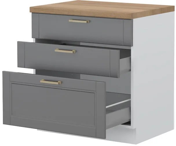 Επιδαπέδιο ντουλάπι Tahoma R-80-3MBOX-Γραφίτης