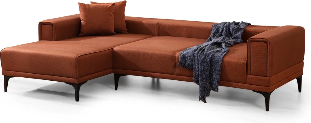 Corner Sofa-Bed Horizon Left - Tile Red Tile Red