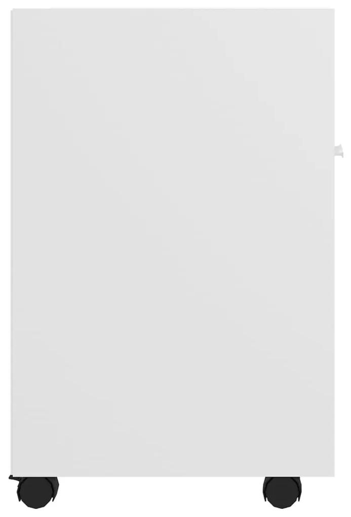 vidaXL Βοηθητικό Ντουλάπι με Τροχούς Λευκό 33x38x60 εκ. Μοριοσανίδα