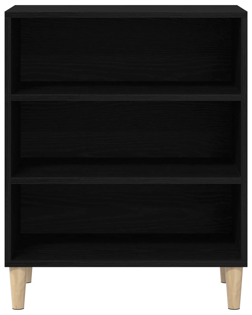 vidaXL Πλαϊνό Γραφείο Μαύρο Δρυς 57x35x70 εκ. Από ξύλο