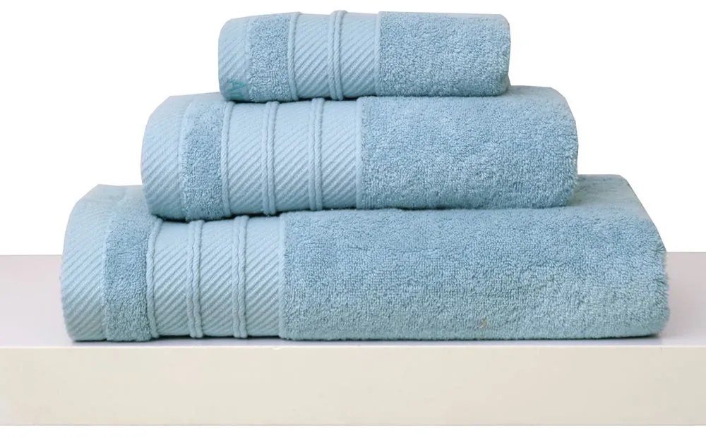 Πετσέτες Σετ 3Τμχ Με Κορδέλα 3/30x50 Des. Soft Sky Blue Anna Riska Towels Set 30x50cm 100% Βαμβάκι