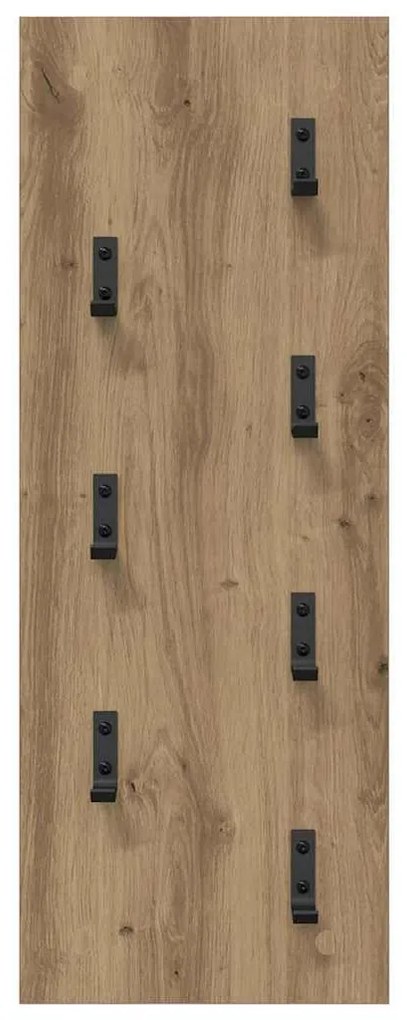 vidaXL Τοίχου Κρεμάστρα Επιτοίχιο artisan δρυς 30 x 1.5 x 80 εκ.