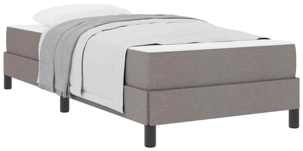 vidaXL Κρεβάτι με ελατήρια με στρώμα Taupe 90 x 190 cm ύφασμα