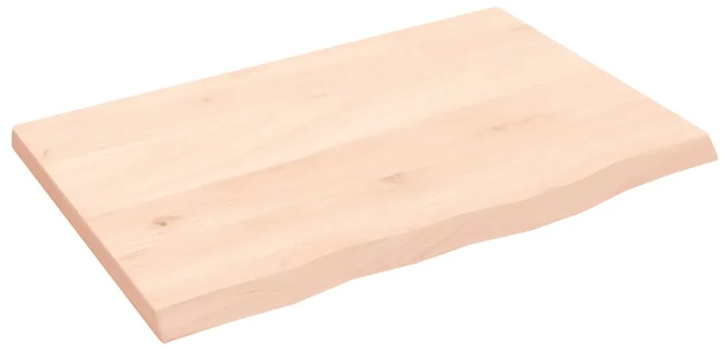 vidaXL Ράφι Τοίχου 60 x 40 x 2 εκ. από Ακατέργαστο Μασίφ Ξύλο Δρυός