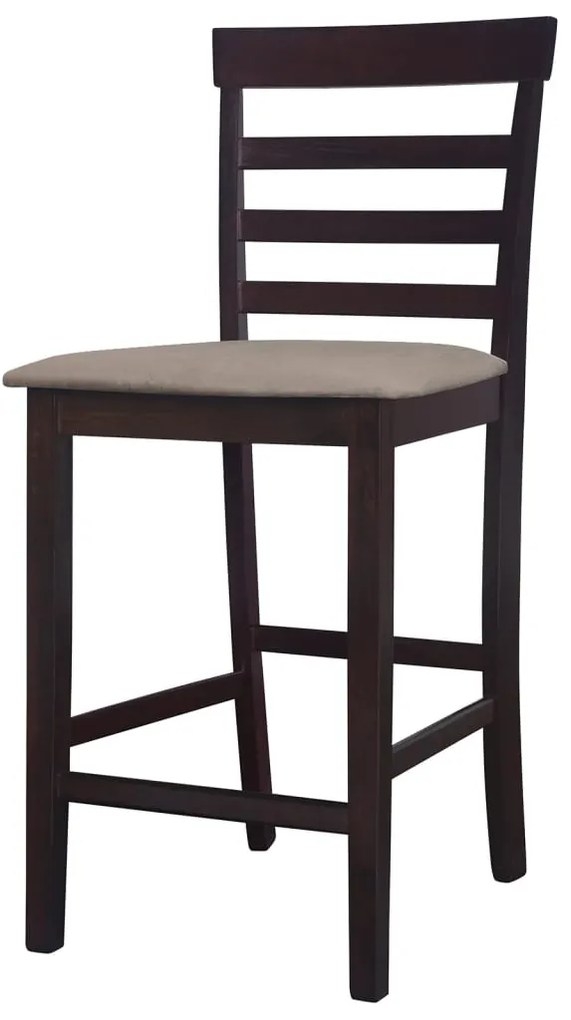 vidaXL Σκαμπό Μπαρ 2 τεμ. Καφέ Υφασμάτινα