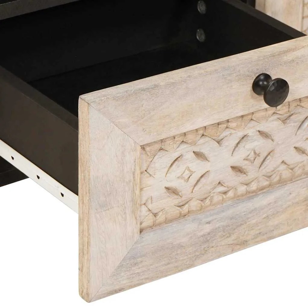 vidaXL Μονάδες TV με συρτάρι Λευκό 70 x 33 x 46 εκ Επεξεργασμένο ξύλο