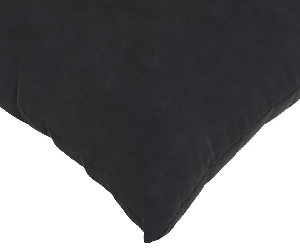 vidaXL Μαξιλάρι Καναπέ 2 pcs Μαύρο 50 x 50 cm Υφασμάτινο Κορντουρά