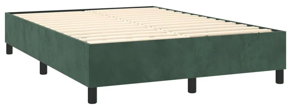 ΚΡΕΒΑΤΙ BOXSPRING ΜΕ ΣΤΡΩΜΑ ΣΚΟΥΡΟ ΠΡΑΣΙΝΟ 140X190ΕΚ. ΒΕΛΟΥΔΙΝΟ 3129270