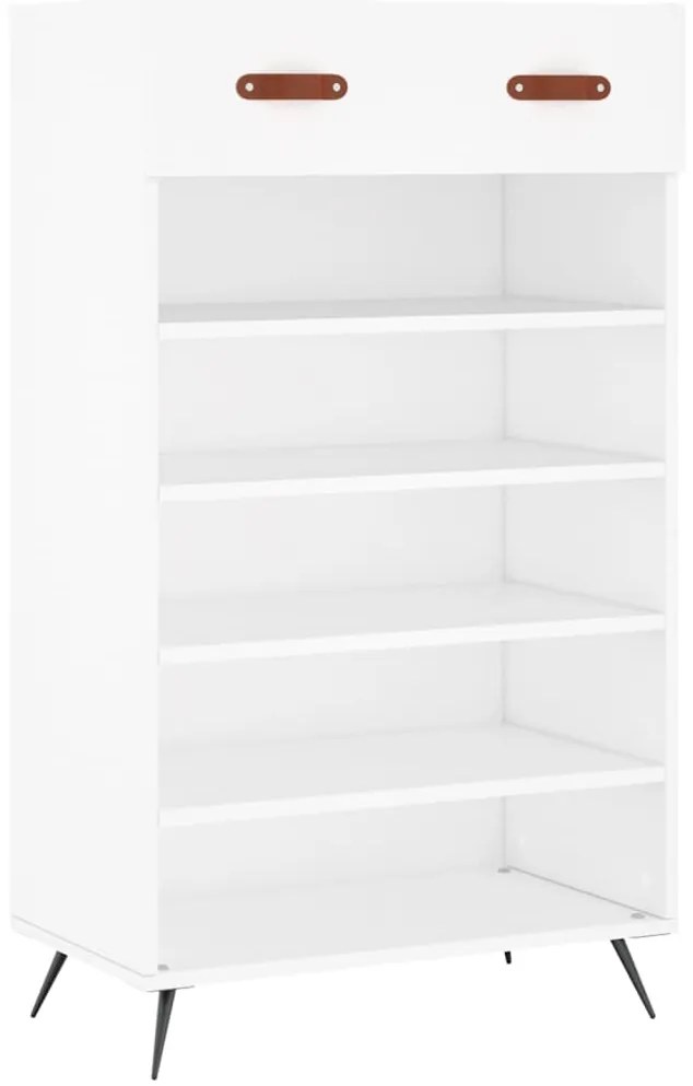 vidaXL Παπουτσοθήκη Λευκή 60 x 35 x 105 εκ. από Επεξεργασμένο Ξύλο