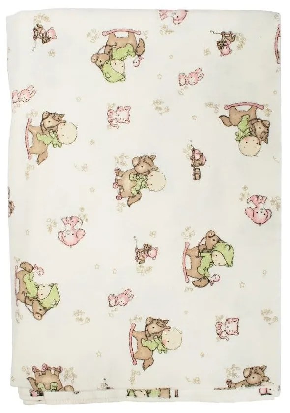 Παπλωματοθήκη Βρεφική Φανελένια Baby 03 Green DimCol 120x160cm 100% Βαμβακερή Φανέλα