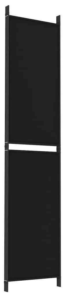 vidaXL Διαχωριστικό Δωματίου με 4 Πάνελ Μαύρο 200 x 220 εκ. Υφασμάτινο